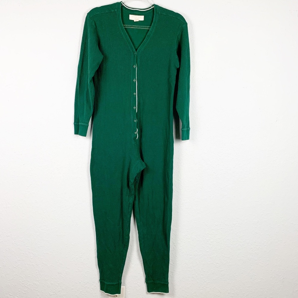 Victoria Secret Waffle Green Thermal Onesie